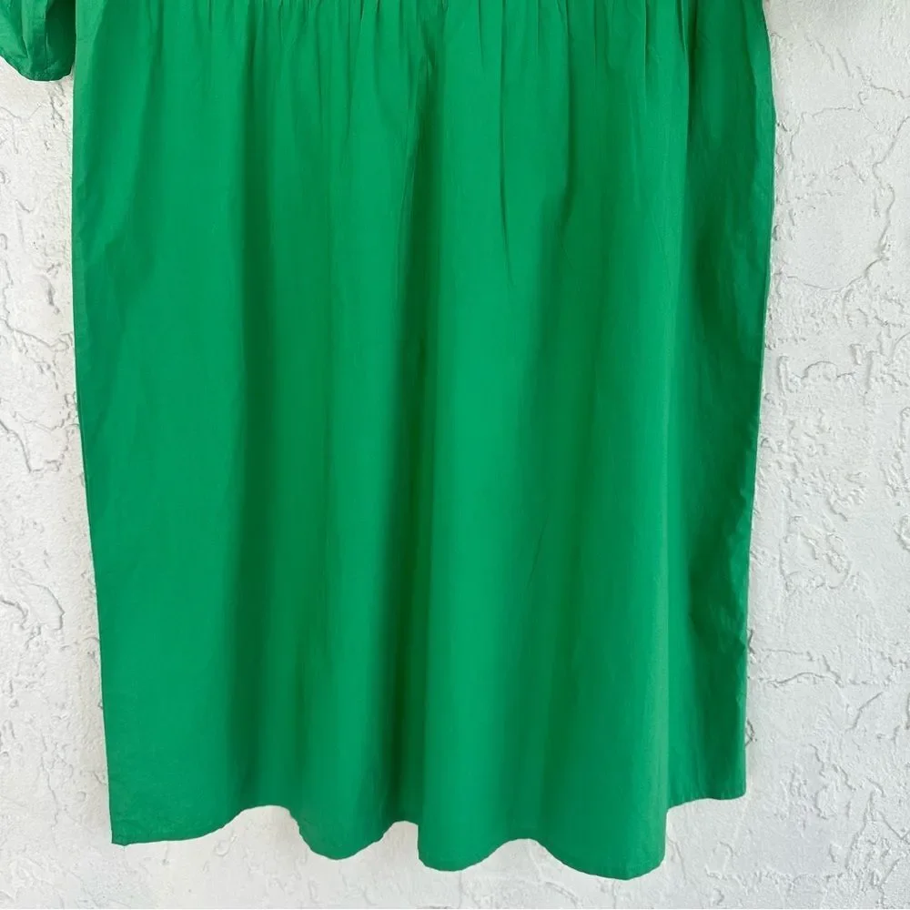 VILAGALLO Dress Women Size 40/8 Eliza Green Boho Beaded‎ Tunic Peasant